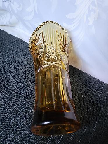 Ostali antikviteti: Vaza 1971g Zabkowice Poljska. Poljska vaza,presovano staklo,nigde — 12