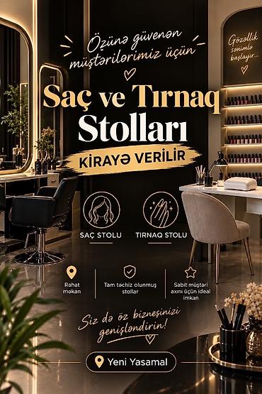 xadime is: Qadın saç ustası tələb olunur, Yerin icarəsi — 1