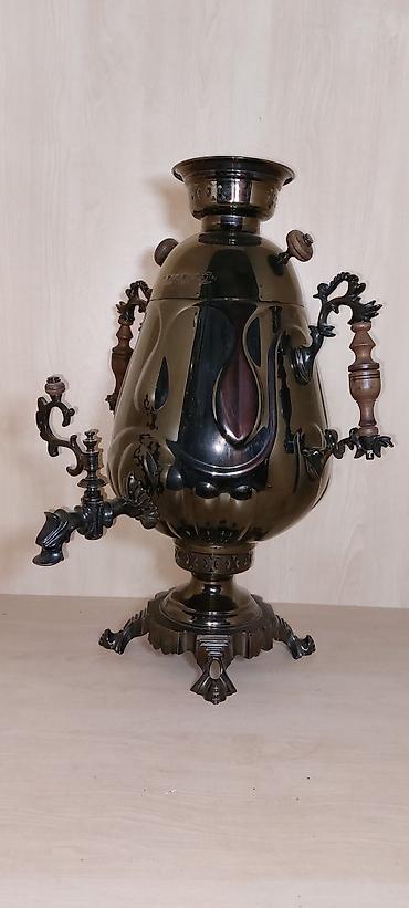 samovar aliram: 2022-ci ilin Tula istehsali samavar 8-litrlikdir, materiali; mis ve — 6