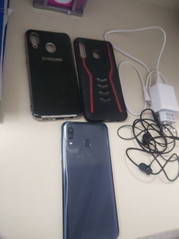 телефон флай фс 501: Samsung A30, 64 ГБ, цвет - Голубой, Сенсорный, Отпечаток пальца, Две SIM карты