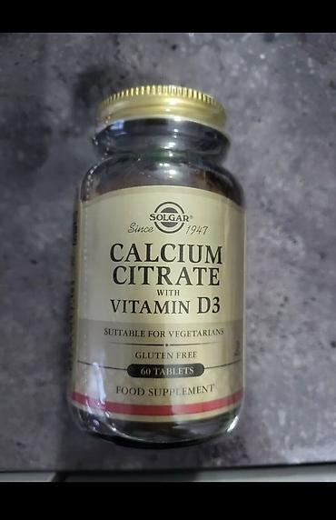 Digər tibbi məhsullar: Solgar Calcium Citrate with Vitamin D3 – 60 tablet. - Tərkib: Kalsium — 2