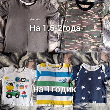 кыргызстан футболка: Детские футболки на мальчика на 1-2 года, в хорошем состоянии по 80