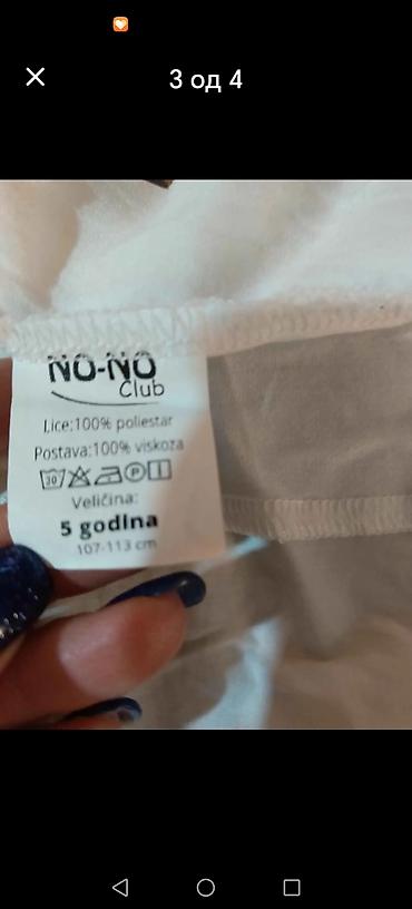 oprema za tekvondo za decu: Dečija haljina NO-NO Club, uzrast 5 godina (107–113 cm).Ima postavu 4 — 5