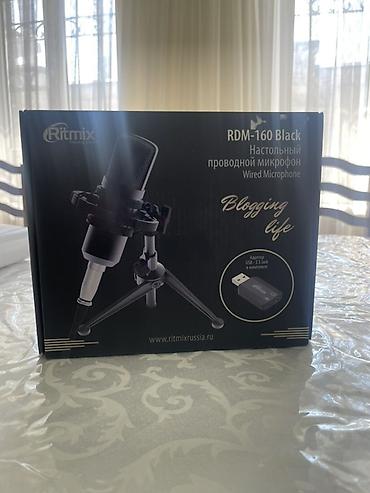 apple studio: Настольный проводной микрофон Ritmix RDM‑160 Black — решение для — 1
