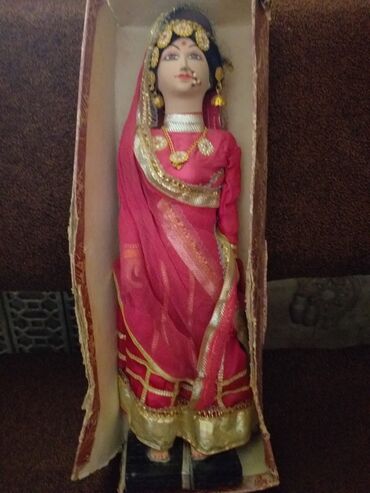 вазы ручной работы: Кукла индианка(фарфоровая) ручной работы! Времен СССР! 37 см