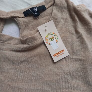 bluze od satena: XL (EU 42), Jednobojni, bоја - Bež