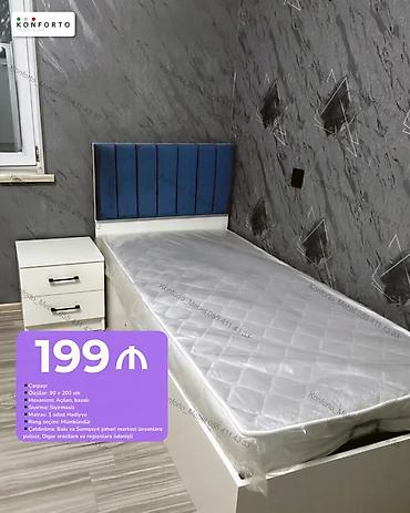 Mebel: Çarpayı – tək nəfərlik model - Ölçü: 90 x 200 sm - Mexanizm: açılan — 1
