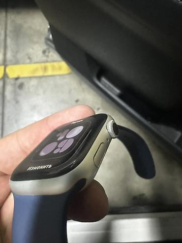 apple watch series 7 копия: Смарт-часы Apple Watch (алюминий, серебристый корпус) с синим — 2