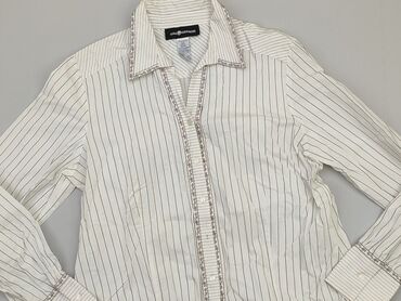 białe bluzki w czarne grochy: Koszula Damska, L, stan - Dobry