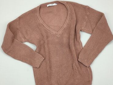 czarne t shirty damskie w serek: Sweter, Na-Kd, XS (EU 34), condition - Very good