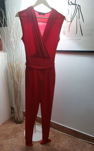 svecane haljine i kompleti za punije osobe: M (EU 38), Jednobojni, bоја - Crvena