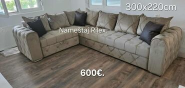Ugaone garniture: Ugaona garnitura – Nameštaj Rilex - Dimenzije: 300 x 220 cm (vidljivo — 2
