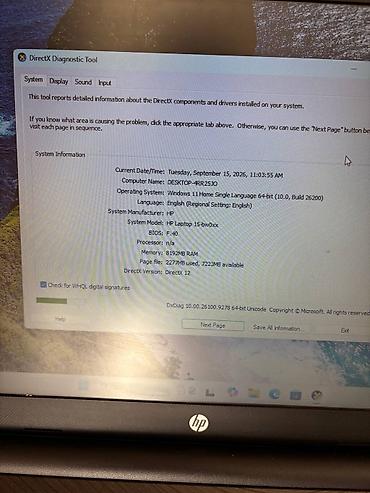 HP: İşlənmiş HP Pavilion, 15.6 ", AMD A9, 256 GB, Ünvandan götürmə, Pulsuz çatdırılma, Ödənişli çatdırılma — 9
