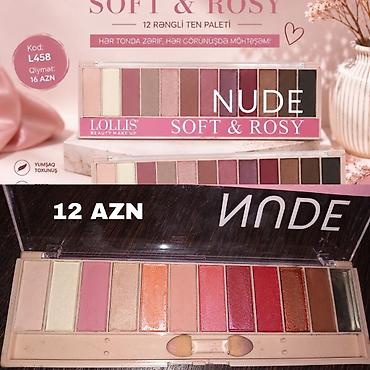 Lollis Beauty Make Up – Soft & Rosy “NUDE” 12 rəngli ten paleti - lalafo.az -da Lollis Beauty Make Up – Soft & Rosy “NUDE” 12 rəngli ten paleti -