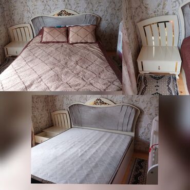 iki neferlik divan: Двуспальная кровать, 2 тумбы