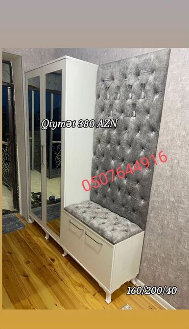 стильная прихожая мебель: Шкаф в прихожей, Новый, 2 двери, Распашной, Прямой шкаф, Азербайджан