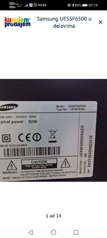 Aksesoari za TV i video: Samsung UE55F6500 – delovi Raspoloživi originalni delovi sa TV-a — 2