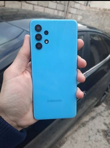 samsung 40: Samsung Galaxy A32, 64 ГБ, цвет - Голубой, Отпечаток пальца