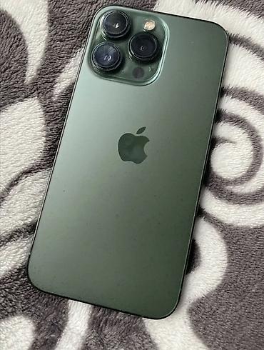 aoc 24: IPhone 13 Pro, Б/у, 128 ГБ, Alpine Green, Зарядное устройство, Защитное стекло, Чехол, 100 % — 1