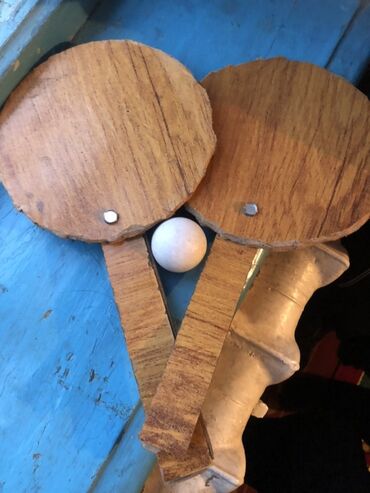 купить ракетку для большого тенниса: Набор для настольного тенниса (самодельный): - 2 деревянные ракетки