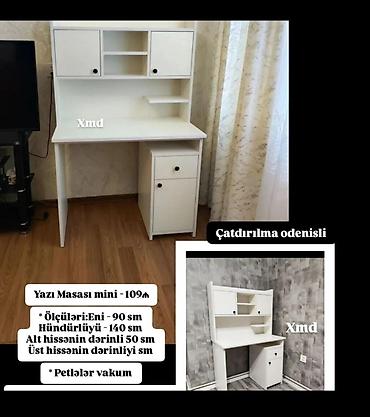 sederek is: Yazı masası – “Mini” model Xüsusiyyətlər: - Rəng: ağ - Üst hissədə 2 — 1
