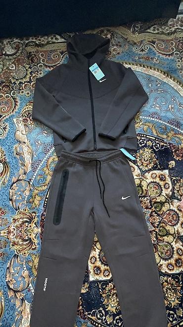 штаны s: Мужской спортивный костюм, M, Nike, Новый, цвет - Серый, Бесплатная доставка — 3
