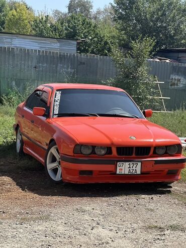купить авто с кореи бу: Срочнооо. BMW 5 Series (E34), седан, ярко‑красный цвет. Основные