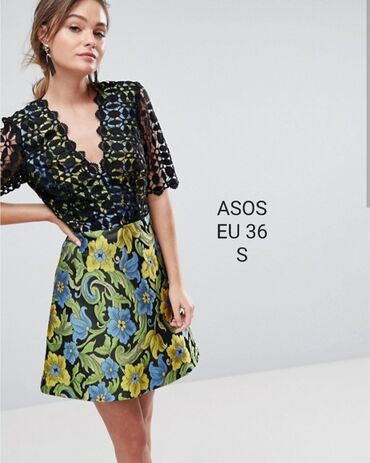 ninia haljine kupujemprodajem: Asos S (EU 36), bоја - Šareno, Kratkih rukava