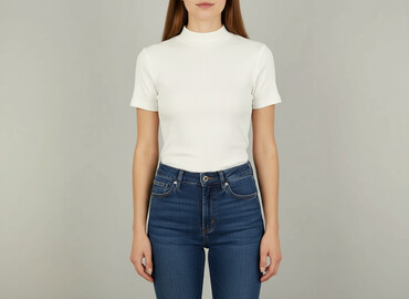 bluzki prążek damskie: Women's blouse, size XS