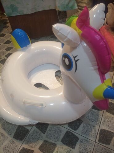 uşaqlar üçün idman kupalnikləri: Uşaq üçün şişmə üzmə dairəsi – “Unicorn” dizaynlı - Material: qalın
