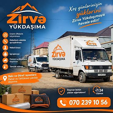Zirvə Yükdaşıma – peşəkar köçürmə və daşınma xidməti Xidmətlər: - lalafo.az -da Zirvə Yükdaşıma – peşəkar köçürmə və daşınma xidməti Xidmətlər: -
