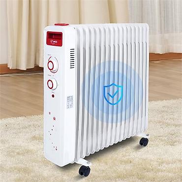 Масляные обогреватели: Масляный обогреватель Кол-во секций: 7, Несколько режимов мощности, Быстрый нагрев, Отключение при падении — 2