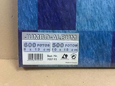 ps torba: JUMBO foto-album – plava šahovska šara - Kapacitet: - do 600 — 3