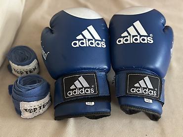 Adidas boks əlcəkləri + bandaj dəsti - Model: Adidas, 8 oz (etiket
