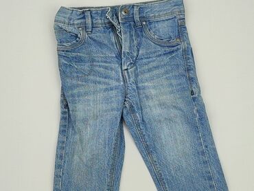 jeansy guziki wysoki stan: Denim pants, 9-12 months, condition - Good