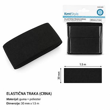 KMT Zatezač tereta crna 5201409 Elastična traka za šivenje i “uradi