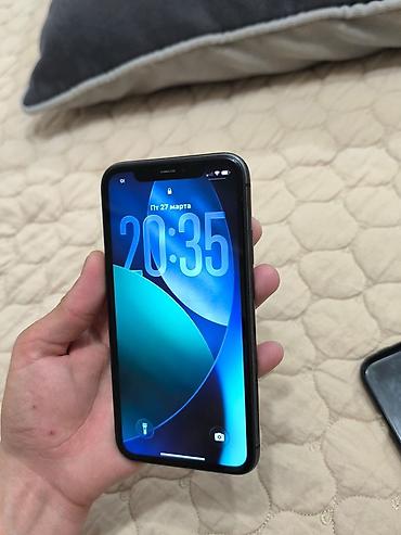 Apple iPhone: IPhone 11, Б/у, 64 ГБ, Черный, Чехол, 72 % — 2