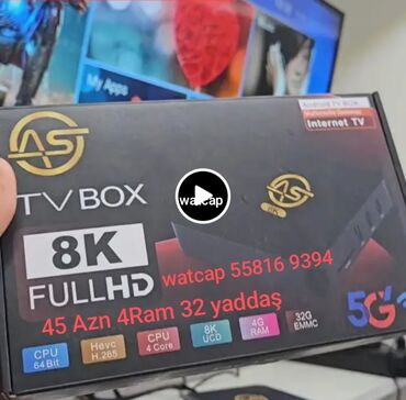 Телевизоры: Смарт ТВ приставка TV box 4 ГБ / 32 ГБ, Android