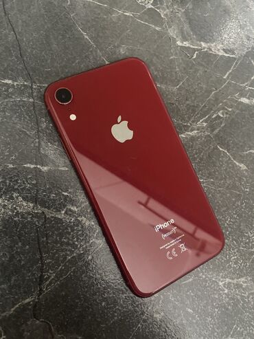 Apple iPhone: IPhone Xr, Б/у, 64 ГБ, Красный, Защитное стекло, Чехол, Стилус, 75 %