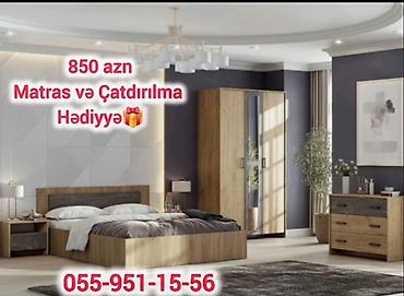 bulud: 2 təknəfərlik çarpayı, Komod, 2 tumba, Dolab, Azərbaycan, Yeni — 5