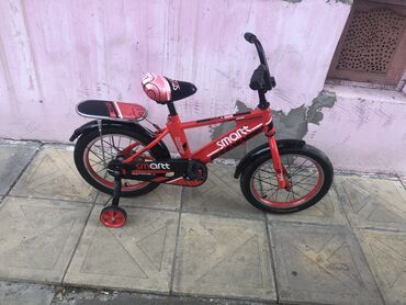 uşaq cadırı: İşlənmiş Dörd təkərli Uşaq velosipedi 16", sürətlərin sayı: 1, Ödənişli çatdırılma