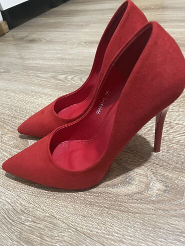 обувь летние: Туфли 38, цвет - Красный