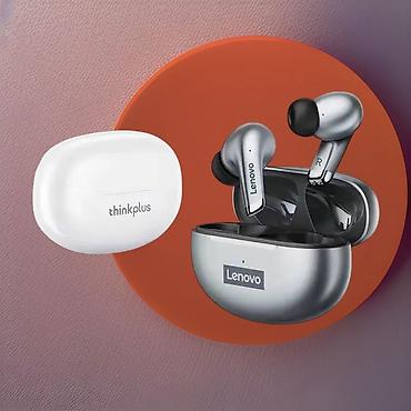 Qulaqcıqlar: Yeni Simsiz (Bluetooth) Qulaqcıqlar, Lenovo, rəng - Gümüşü — 5
