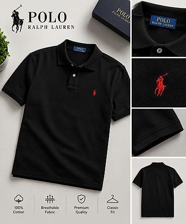 ralp lauren: Polo köynək, Ralph Lauren, L, rəng - Qara — 1