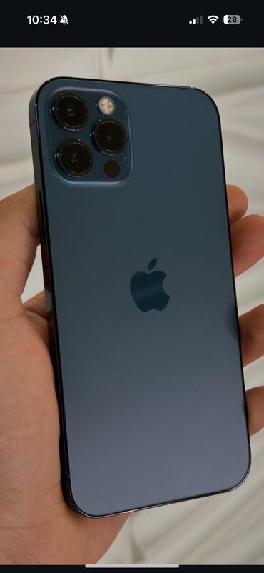 Apple iPhone: IPhone 12 Pro, 128 GB, Blue Titanium, Face ID, Sənədlərlə