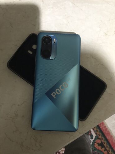 Poco: Poco F3, Б/у, 128 ГБ, цвет - Синий, 2 SIM