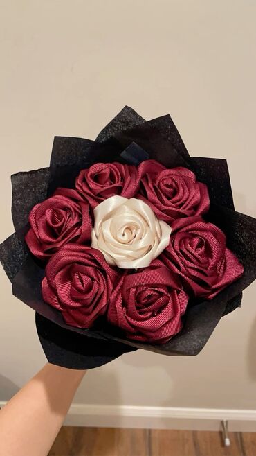 Süni güllər: Solmayan gül buketləri sifarişlə hazırlanır.Həm lentdən,həm sabun — 3