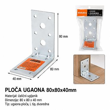 KMT L ugaoni nosač sa dva reda otvora ?40 mm Opis: - Ugaona ploča L