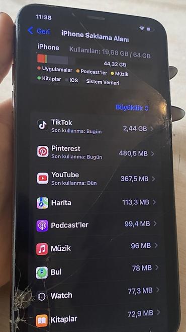 xs gold: IPhone Xs, 64 GB, Qızılı, Qırıq — 4