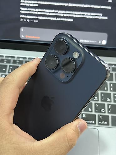 epson 1390: IPhone 15 Pro, Б/у, 256 ГБ, Blue Titanium, 81 % — 1